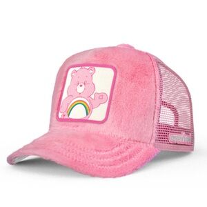 Care Bears Fuzzy Pink Rainbow Trucker Hat